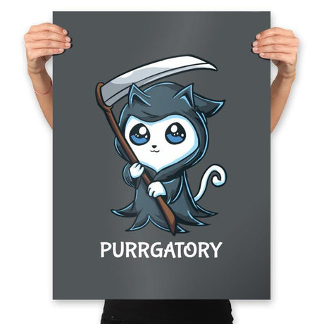 Purrgatory - Prints Posters RIPT Apparel 18x24 / Charcoal