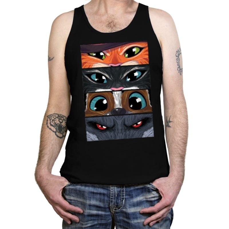 Puss in Boots Eyes - Tanktop Tanktop RIPT Apparel X-Small / Black