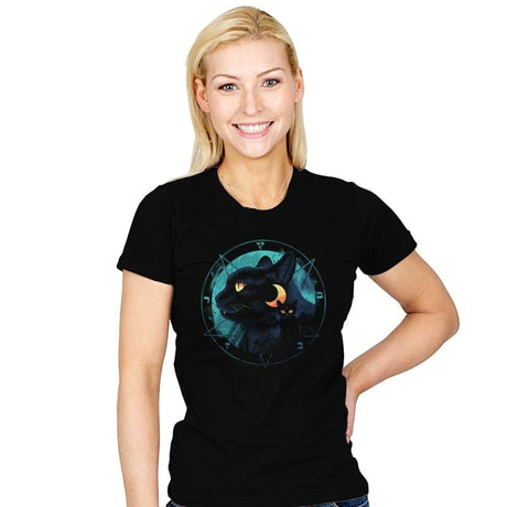 Puss the Evil Cat - Womens T-Shirts RIPT Apparel