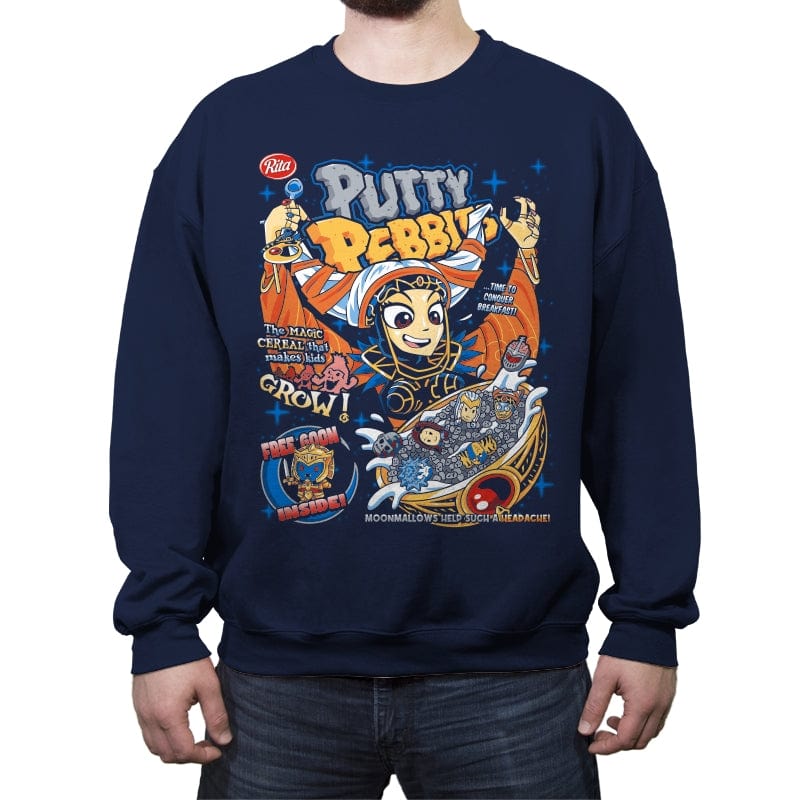 Putty Pebbles - Crew Neck Sweatshirt Crew Neck Sweatshirt RIPT Apparel Small / Navy
