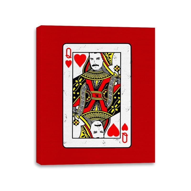 Queen Card - Canvas Wraps Canvas Wraps RIPT Apparel 11x14 / Red