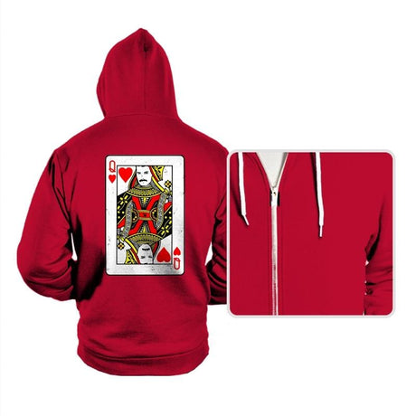 Queen Card - Hoodies Hoodies RIPT Apparel Small / Red