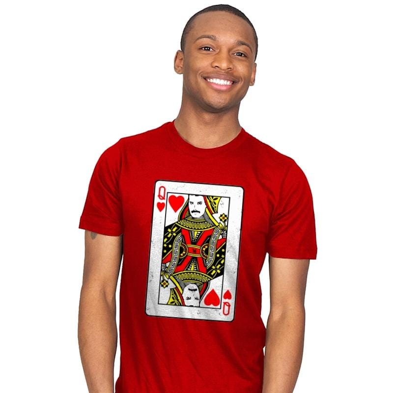 Queen Card - Mens T-Shirts RIPT Apparel Small / Red