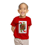 Queen Card - Youth T-Shirts RIPT Apparel X-small / Red