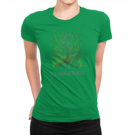 Queen of Thrones Exclusive - Womens Premium T-Shirts RIPT Apparel Small / Kelly Green