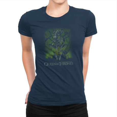 Queen of Thrones Exclusive - Womens Premium T-Shirts RIPT Apparel Small / Midnight Navy