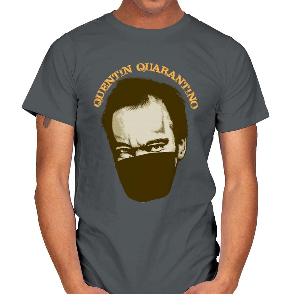 Quentin Quarantino - Mens T-Shirts RIPT Apparel Small / Charcoal