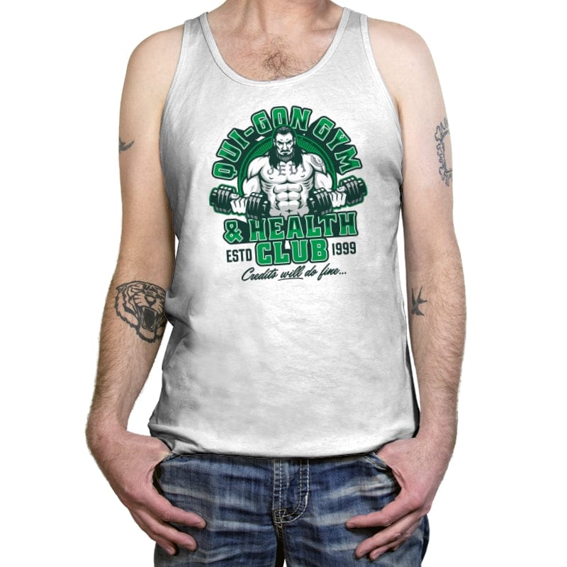 Qui Gon Gym - Tanktop Tanktop RIPT Apparel X-Small / White