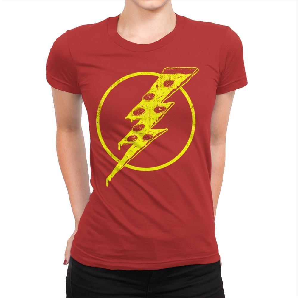 Quick Pizza - Womens Premium T-Shirts RIPT Apparel Small / Red