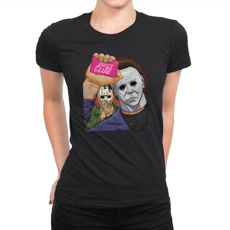Quiet Club - Womens Premium T-Shirts RIPT Apparel Small / Black
