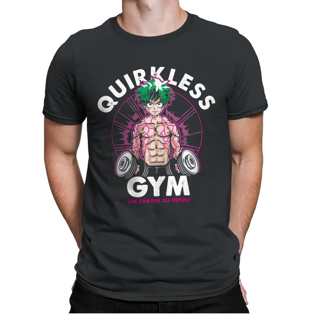 Quirkless Gym - Mens Premium T-Shirts RIPT Apparel Small / Heavy Metal