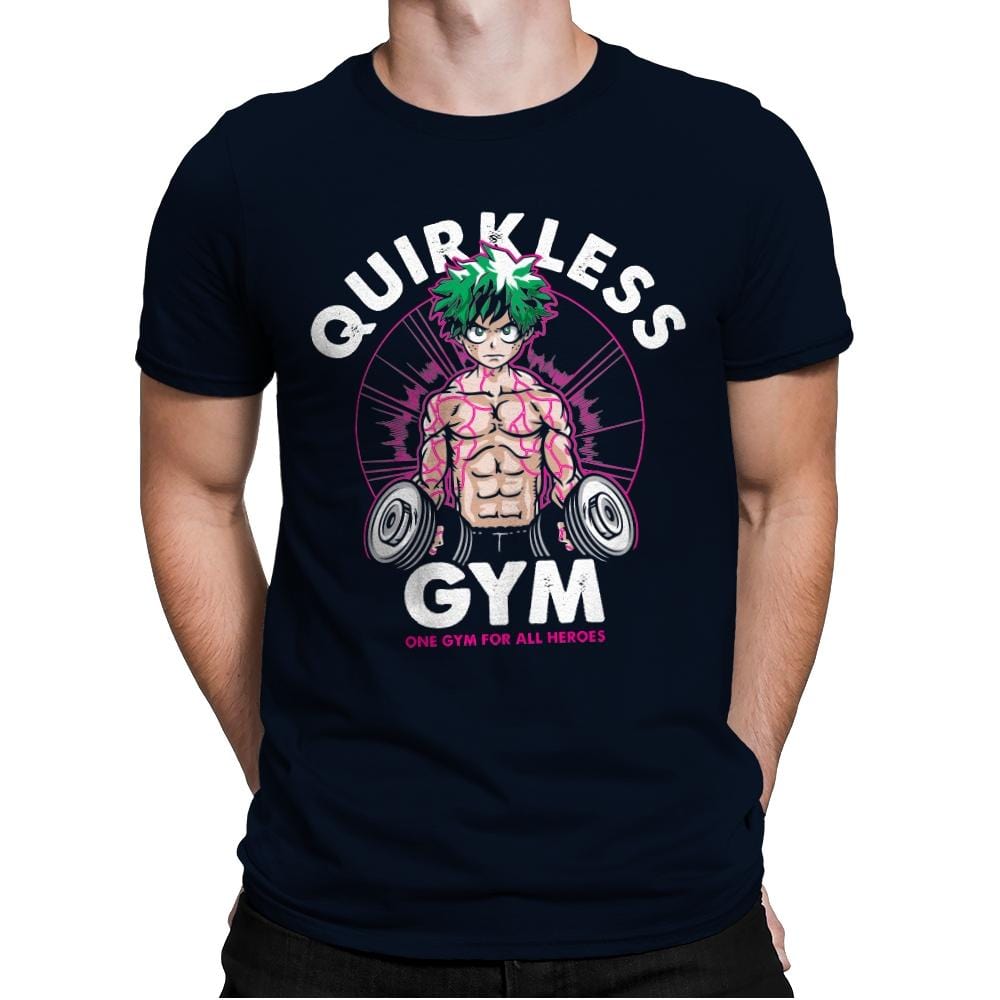 Quirkless Gym - Mens Premium T-Shirts RIPT Apparel Small / Midnight Navy