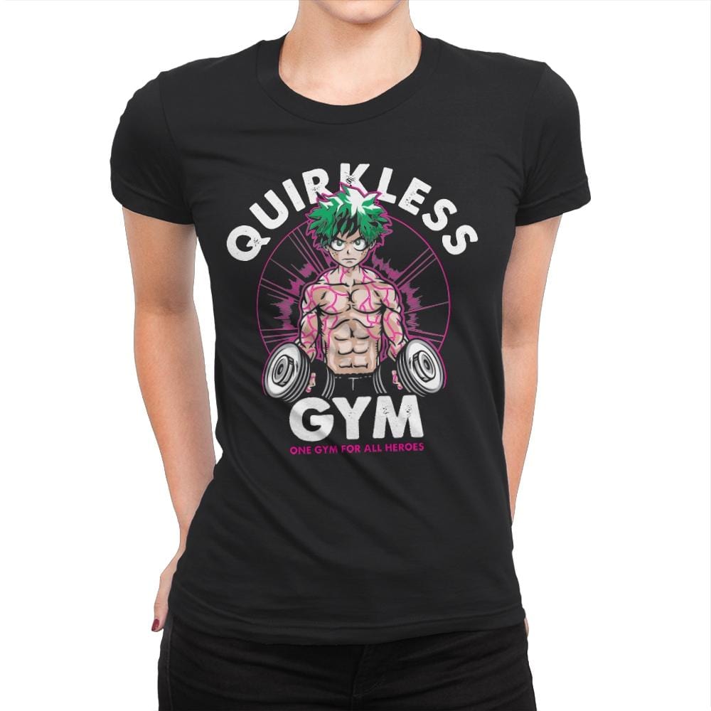 Quirkless Gym - Womens Premium T-Shirts RIPT Apparel Small / Black