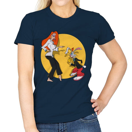 Rabbit Fiction - Womens T-Shirts RIPT Apparel Small / Navy