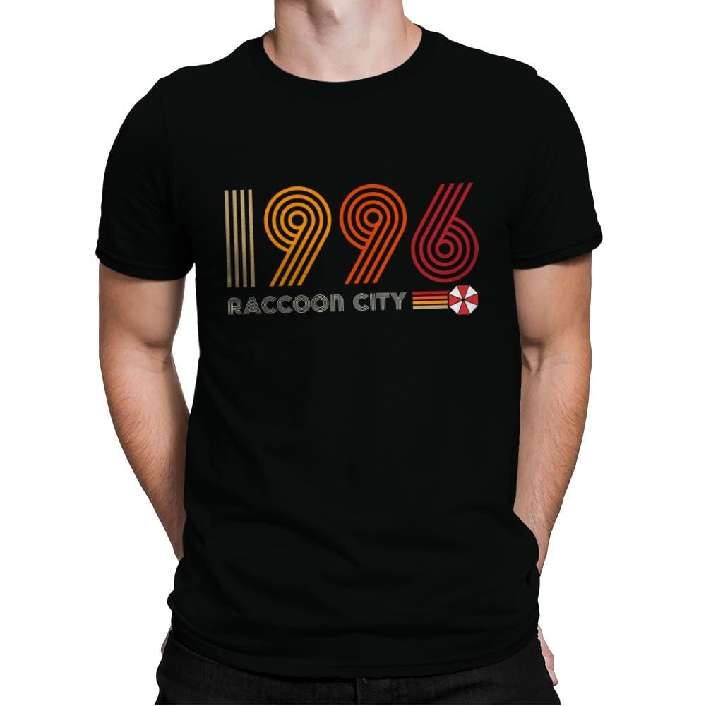 Raccoon City 1996 - Mens Premium T-Shirts RIPT Apparel Small / Black