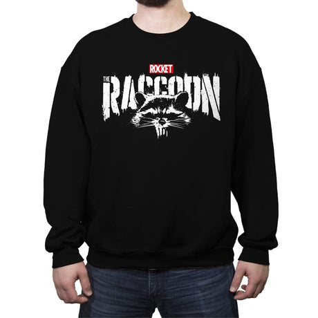 Raccoonisher - Crew Neck Sweatshirt Crew Neck Sweatshirt RIPT Apparel Small / Black