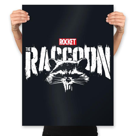 Raccoonisher - Prints Posters RIPT Apparel 18x24 / Black