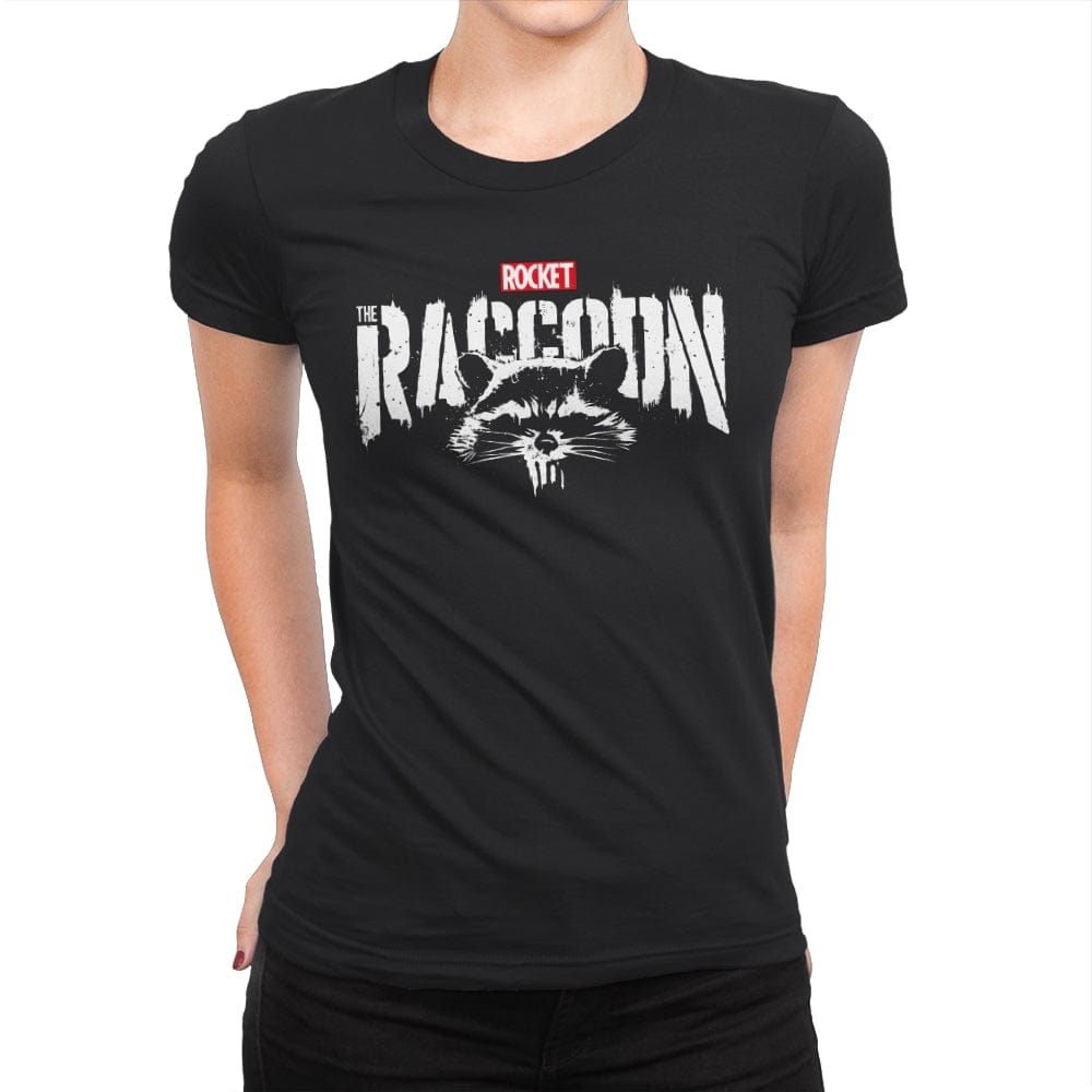 Raccoonisher - Womens Premium T-Shirts RIPT Apparel Small / Black