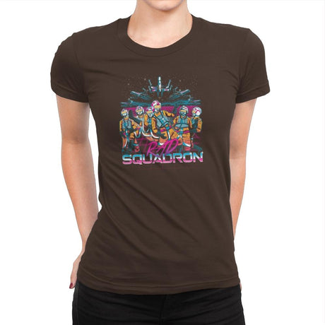 Rad Squadron Exclusive - Womens Premium T-Shirts RIPT Apparel Small / Dark Chocolate