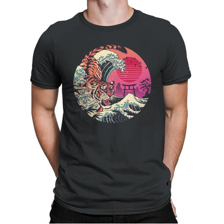 Rad Tiger Wave - Mens Premium T-Shirts RIPT Apparel Small / Heavy Metal