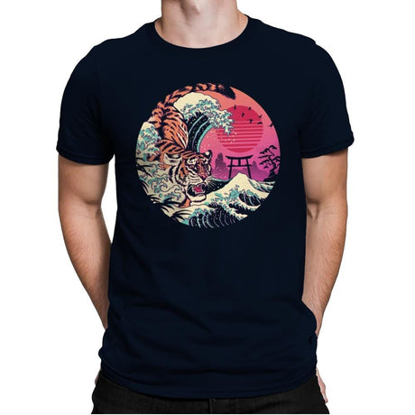 Rad Tiger Wave - Mens Premium T-Shirts RIPT Apparel Small / Midnight Navy