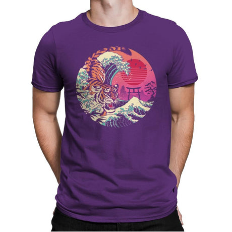 Rad Tiger Wave - Mens Premium T-Shirts RIPT Apparel Small / Purple Rush