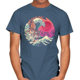 Rad Tiger Wave - Mens T-Shirts RIPT Apparel Small / Indigo Blue