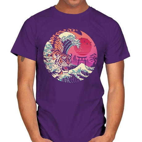 Rad Tiger Wave - Mens T-Shirts RIPT Apparel Small / Purple