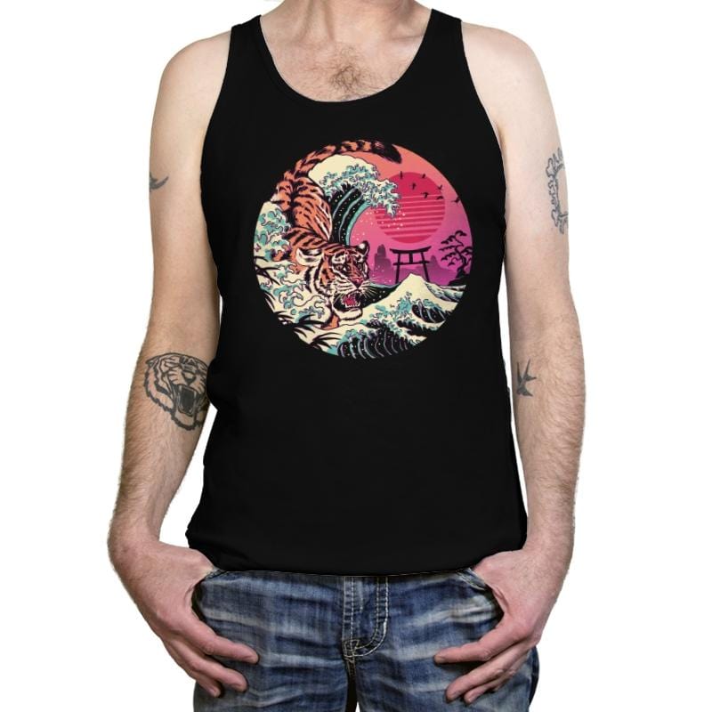 Rad Tiger Wave - Tanktop Tanktop RIPT Apparel X-Small / Black