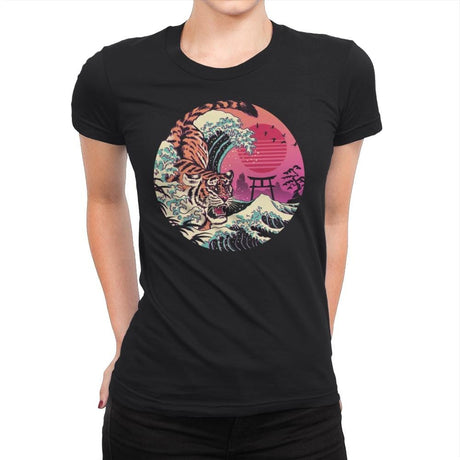 Rad Tiger Wave - Womens Premium T-Shirts RIPT Apparel Small / Black
