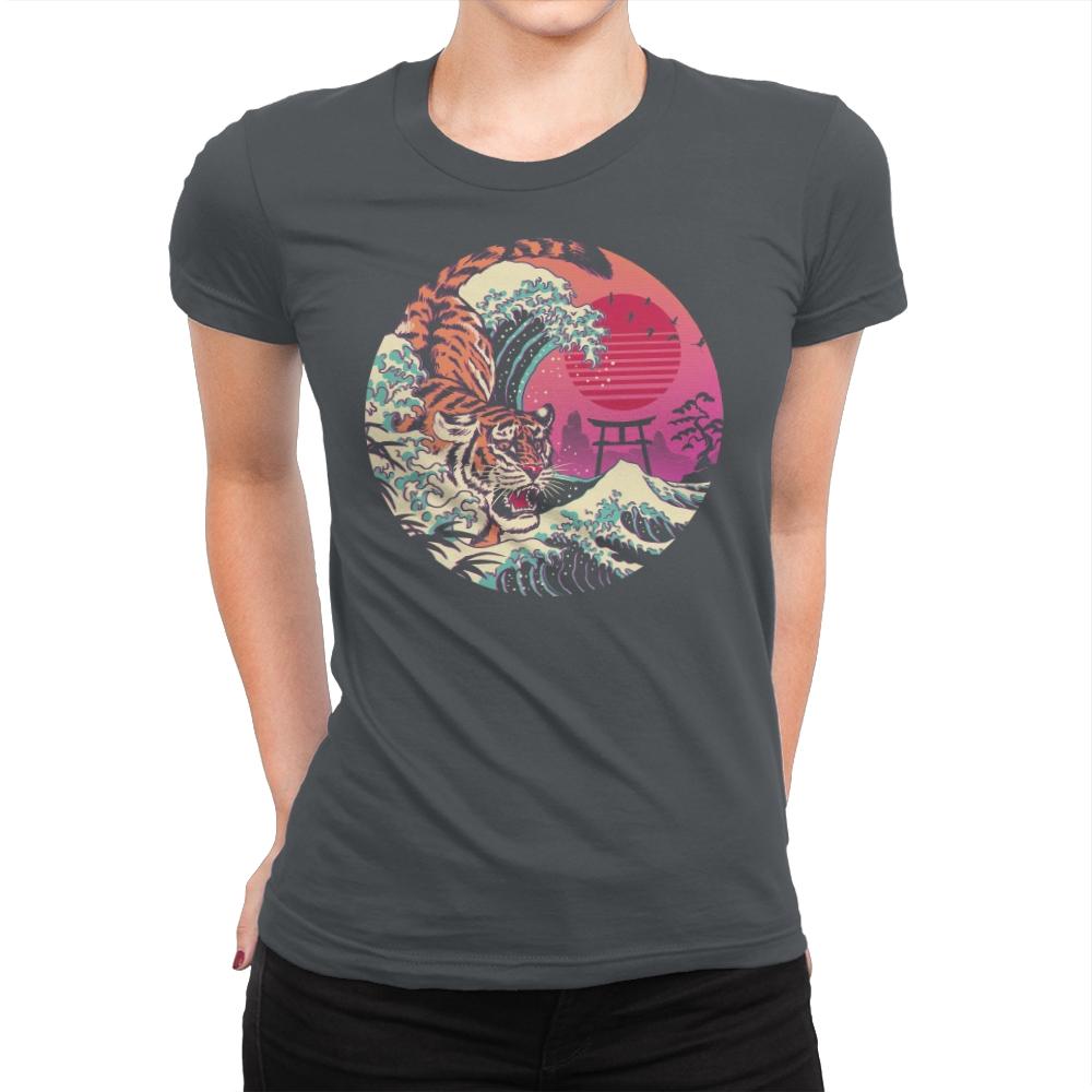 Rad Tiger Wave - Womens Premium T-Shirts RIPT Apparel Small / Heavy Metal