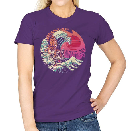 Rad Tiger Wave - Womens T-Shirts RIPT Apparel Small / Purple