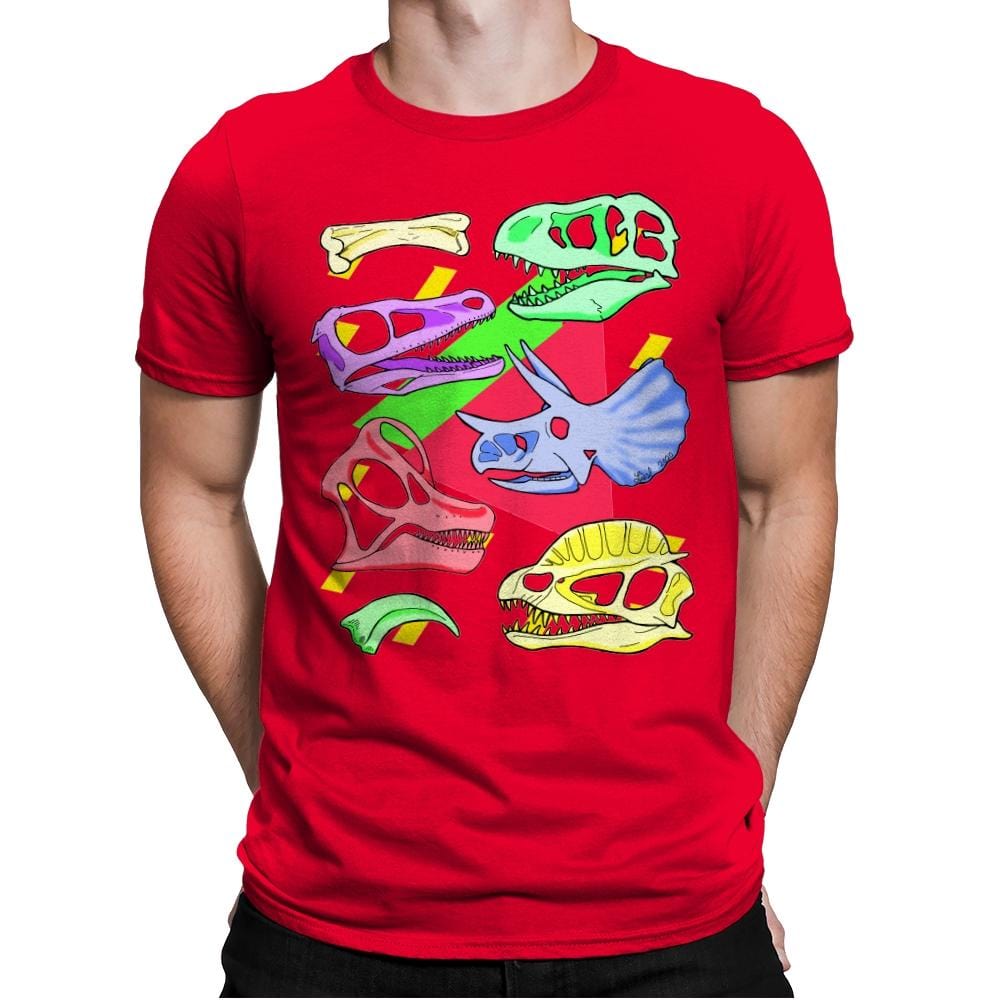 Radical Dinos - Mens Premium T-Shirts RIPT Apparel Small / Red