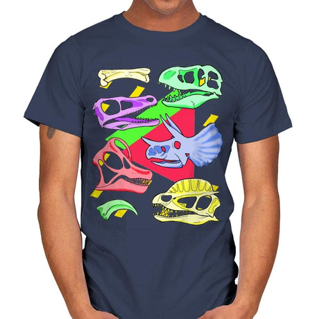 Radical Dinos - Mens T-Shirts RIPT Apparel Small / Navy