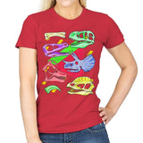 Radical Dinos - Womens T-Shirts RIPT Apparel Small / Red