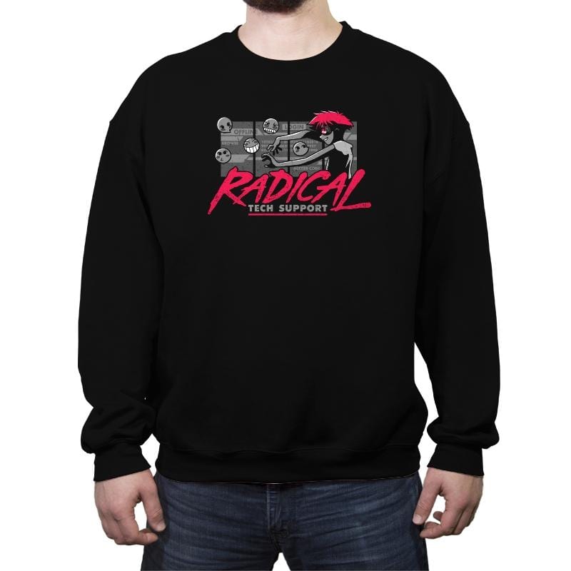 Radical Tech Support - Crew Neck Sweatshirt Crew Neck Sweatshirt RIPT Apparel