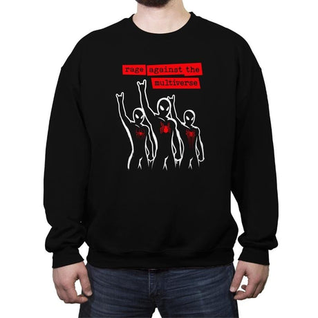 Rage Against The Multiverse - Crew Neck Sweatshirt Crew Neck Sweatshirt RIPT Apparel Small / Black