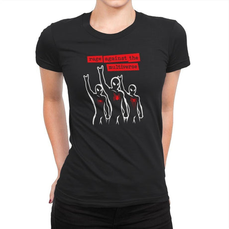 Rage Against The Multiverse - Womens Premium T-Shirts RIPT Apparel Small / Black