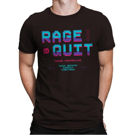 Rage Quit 4 Life - Mens Premium T-Shirts RIPT Apparel Small / Dark Chocolate