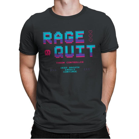 Rage Quit 4 Life - Mens Premium T-Shirts RIPT Apparel Small / Heavy Metal