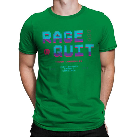 Rage Quit 4 Life - Mens Premium T-Shirts RIPT Apparel Small / Kelly Green