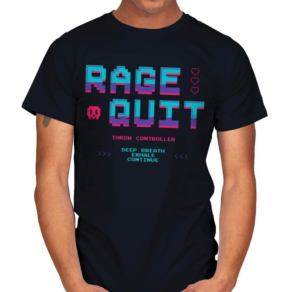 Rage Quit 4 Life - Mens T-Shirts RIPT Apparel Small / Black