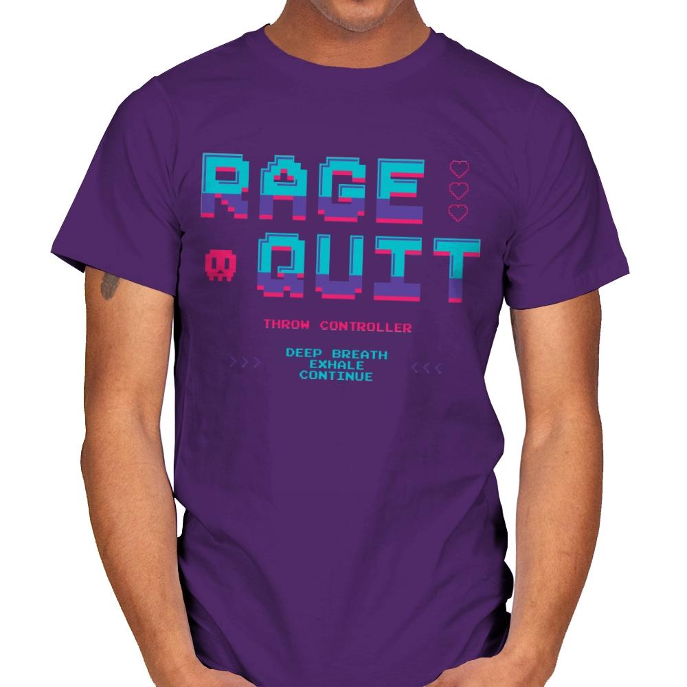 Rage Quit 4 Life - Mens T-Shirts RIPT Apparel Small / Purple