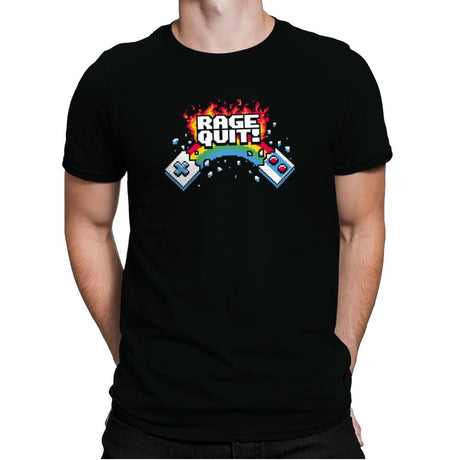 Rage Quit! Exclusive - Mens Premium T-Shirts RIPT Apparel Small / Black