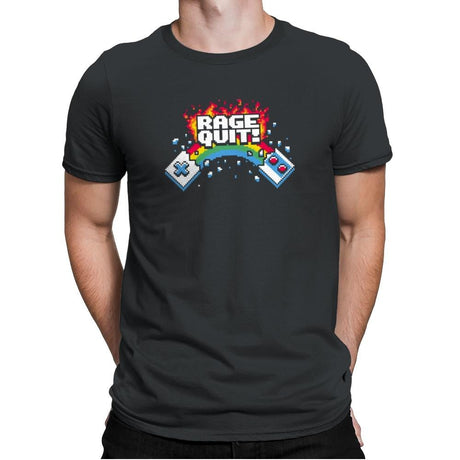 Rage Quit! Exclusive - Mens Premium T-Shirts RIPT Apparel Small / Heavy Metal