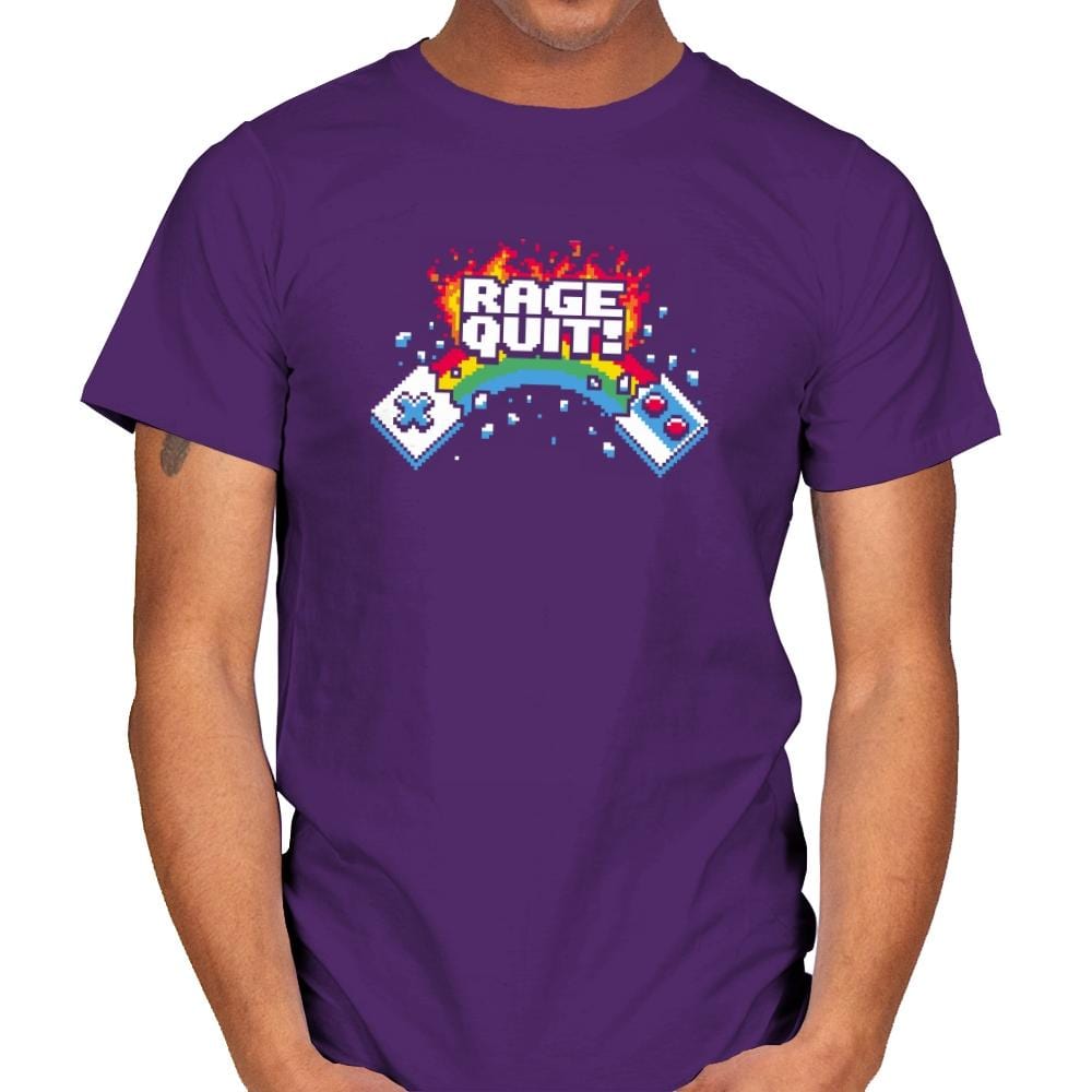 Rage Quit! Exclusive - Mens T-Shirts RIPT Apparel Small / Purple