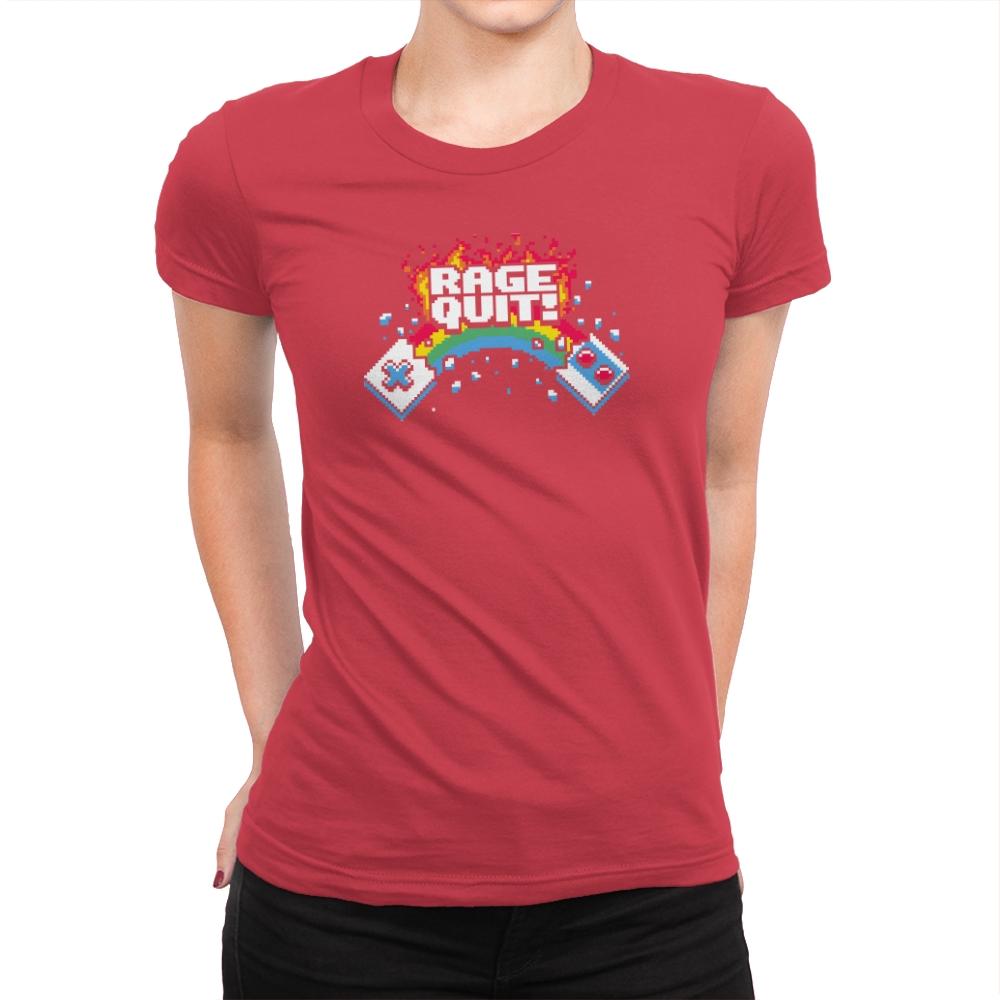 Rage Quit! Exclusive - Womens Premium T-Shirts RIPT Apparel Small / Red