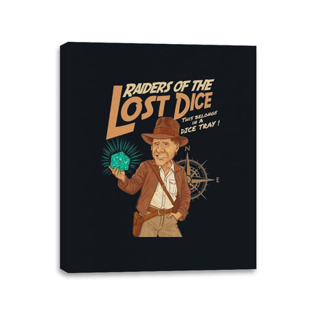 Raiders of the Lost Dice - Canvas Wraps Canvas Wraps RIPT Apparel 11x14 / Black