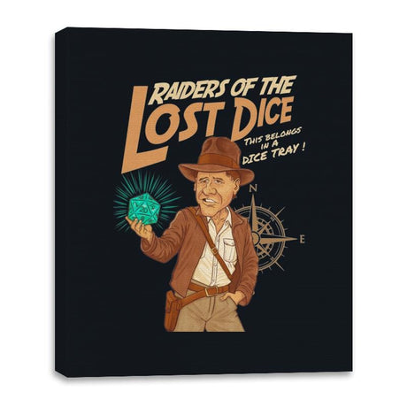 Raiders of the Lost Dice - Canvas Wraps Canvas Wraps RIPT Apparel 16x20 / Black
