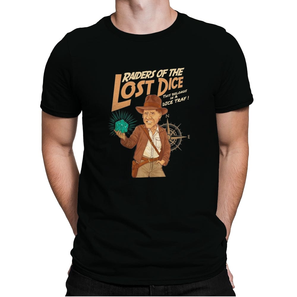 Raiders of the Lost Dice - Mens Premium T-Shirts RIPT Apparel Small / Black